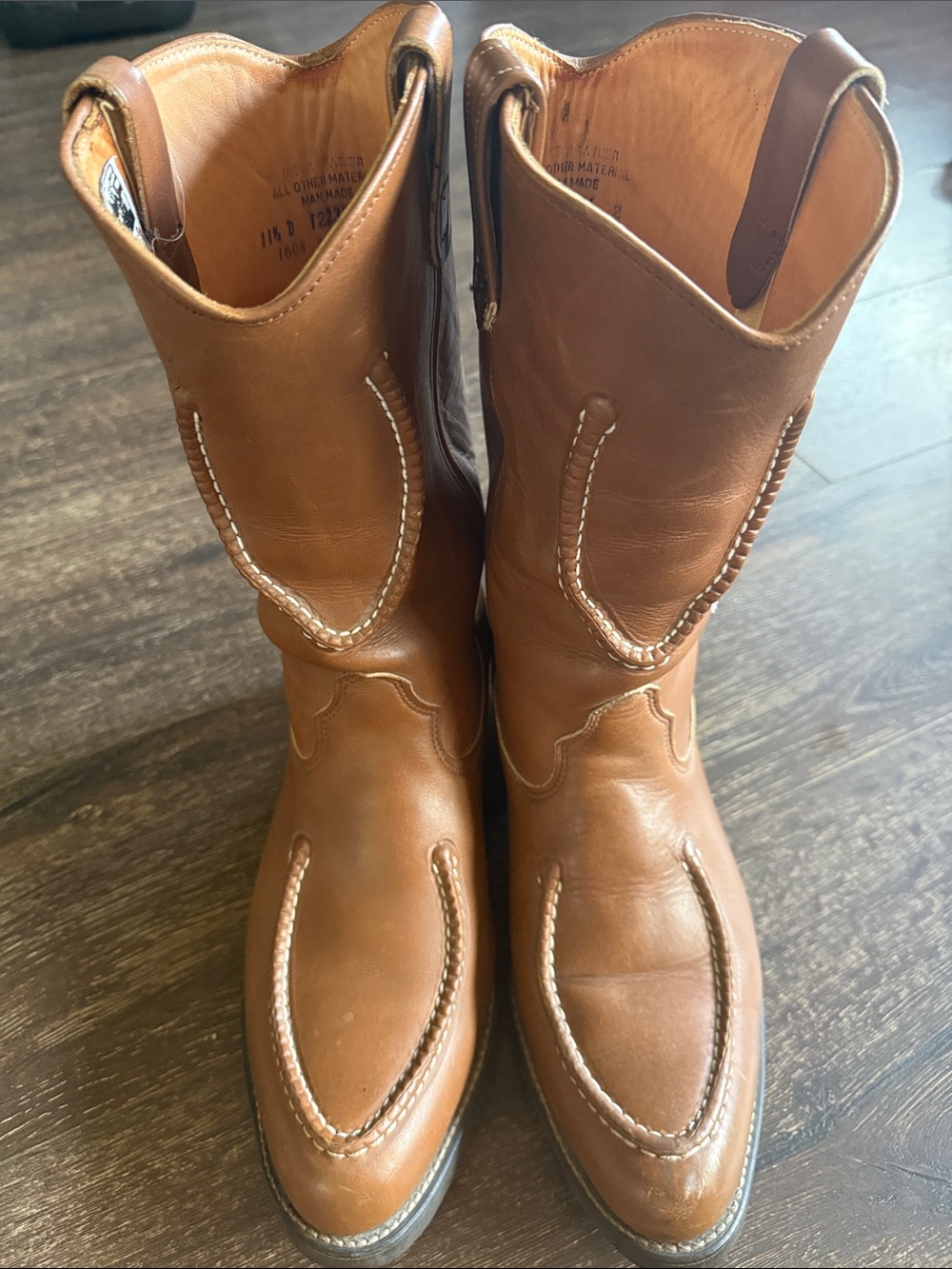 Men's Great Western Boot Co Brown Leather Western Pull-On Boots